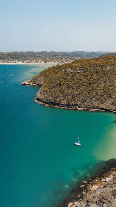 Aerial view of Maitland Bay NSW Central Coast