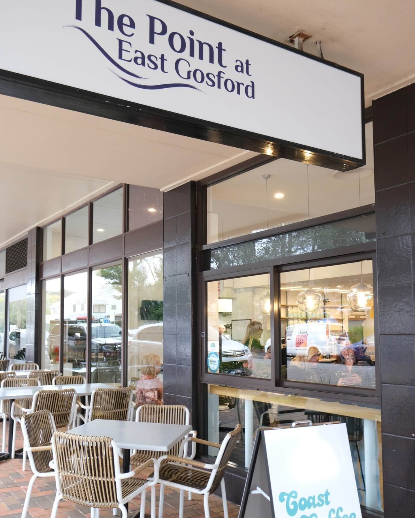 The facade of The Point Cafe, East Gosford