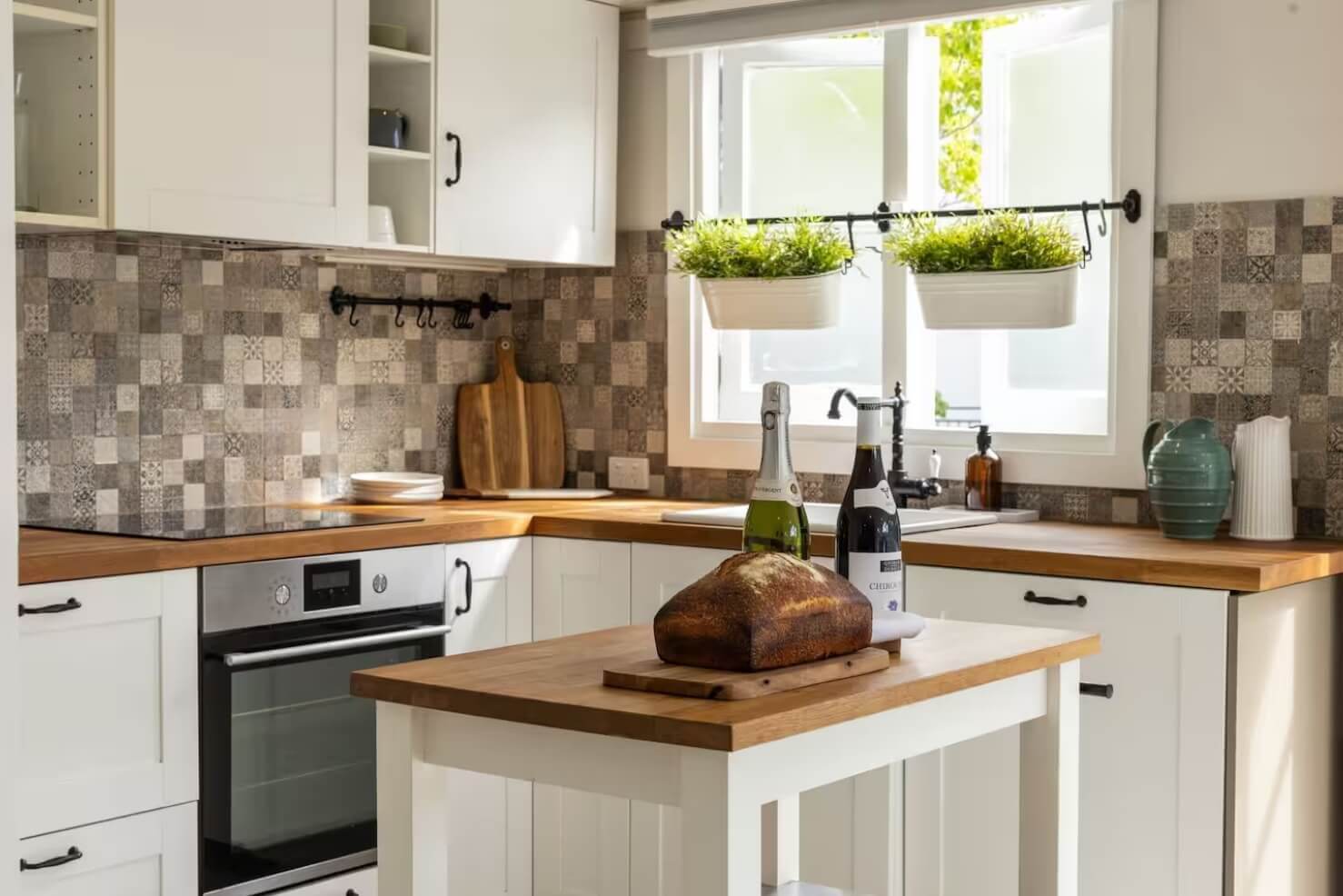 Close up of the kitchen at Chilli's Cottage accommodation in Davistown