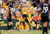The Matildas celebrate a goal